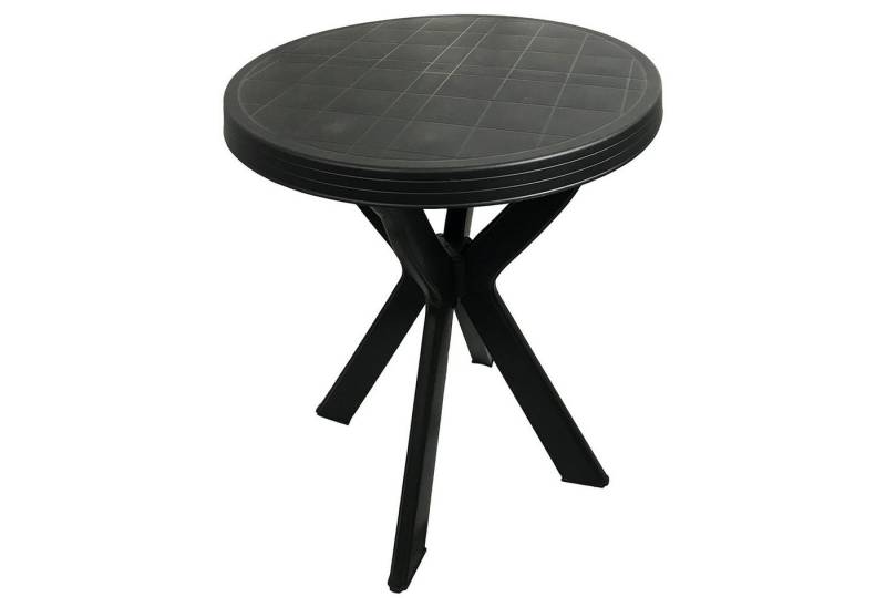 Mojawo Küchentisch Gartentisch Balkontisch Bistrotisch Tisch rund Anthrazit Ø70xH72cm von Mojawo