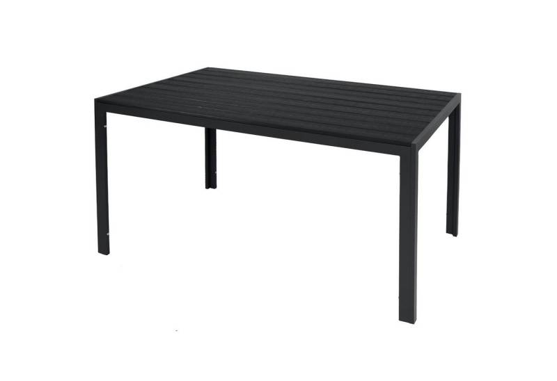 Mojawo Küchentisch Non-Wood Gartentisch Esstisch Aluminium anthrazit / schwarz 125x70cm von Mojawo