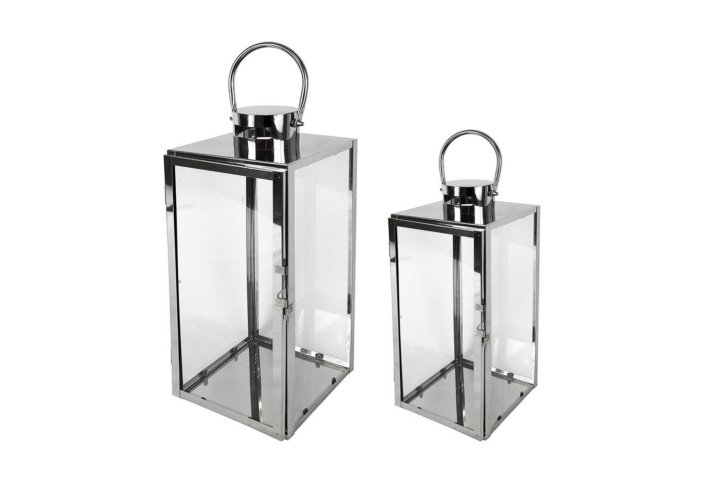 Mojawo Laterne 2er Edelstahl-Laterne Stalllaterne Gartenlaterne Windlicht 30/40cm Mojawo Laterne 2er Edelstahl-Laterne Stalllaterne Gartenlaterne Windlicht 30/40cm von Mojawo