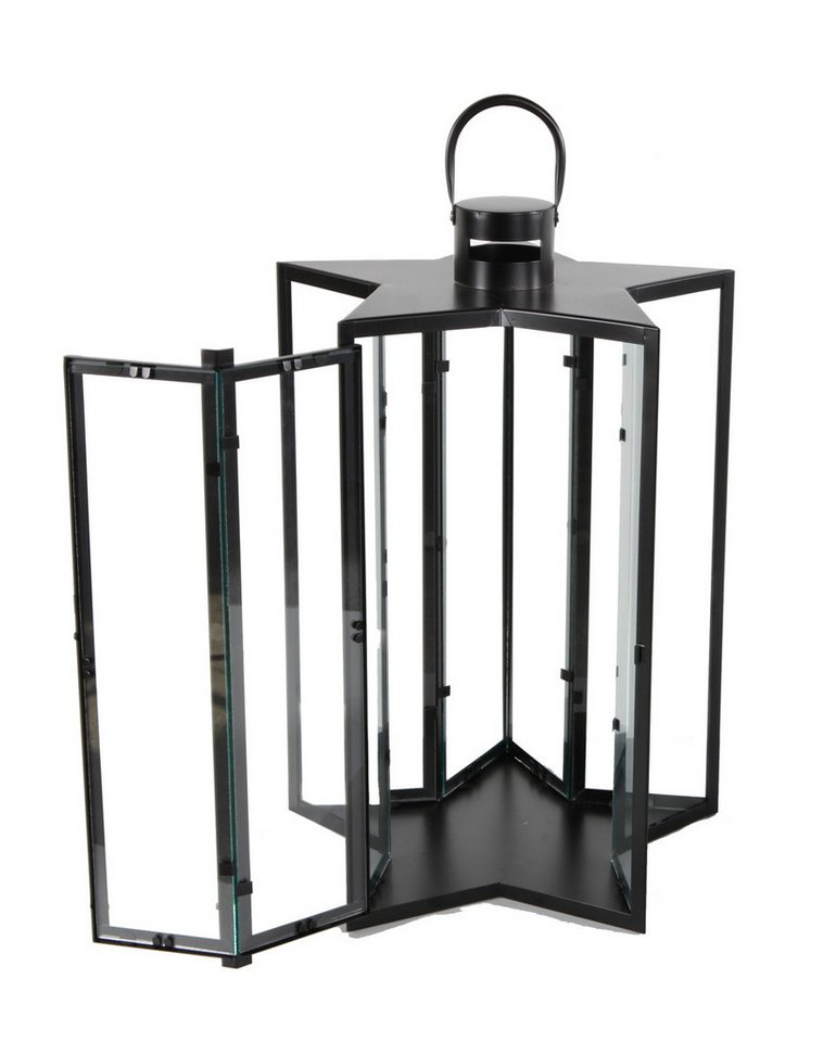 Mojawo Laterne Laterne Gartenlaterne Windlicht Sternform Metalllaterne H41cm von Mojawo