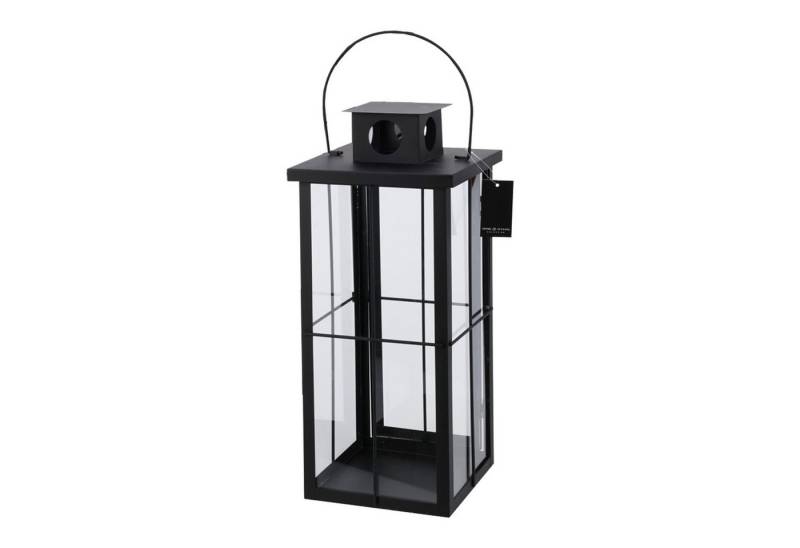 Mojawo Laterne Stalllaterne Metall Laternen Schwarz Gartenlaterne Windlicht B20xH45cm von Mojawo