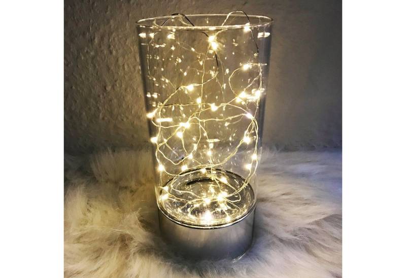 Mojawo Lichtervorhang 3 Stück 30er LED - Batteriekette Lichterkette warmweiß von Mojawo