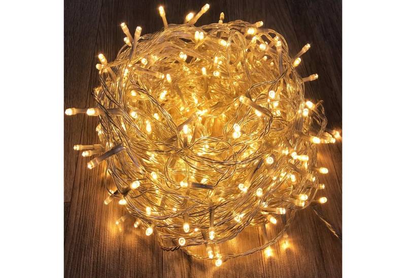 Mojawo Lichtervorhang 300er LED-Lichterkette Weihnachtsbeleuchtung warmweiß von Mojawo