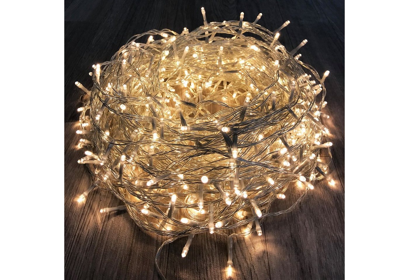 Mojawo Lichtervorhang 400'er LED Lichterkette Innen und Außen warmweiß Mojawo Lichtervorhang 400'er LED Lichterkette Innen und Außen warmweiß von Mojawo