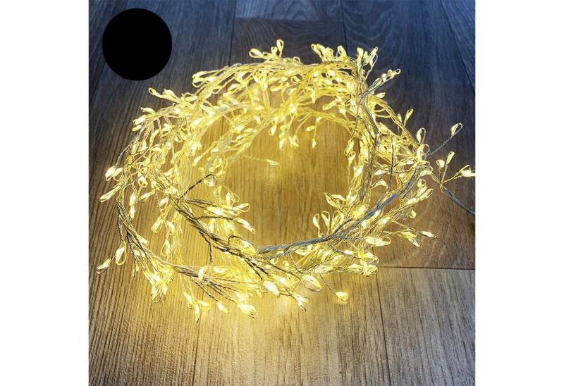 Mojawo Lichtervorhang 400er LED - Tropfen-Lichterkette warmweiß mit 8 Funktionen für Innen von Mojawo