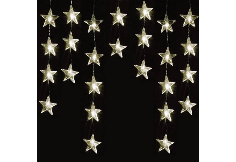 Mojawo Lichtervorhang 40er LED-Sternenvorhang Lichterkette Innen und Außen warmweiß Mojawo Lichtervorhang 40er LED-Sternenvorhang Lichterkette Innen und Außen warmweiß von Mojawo