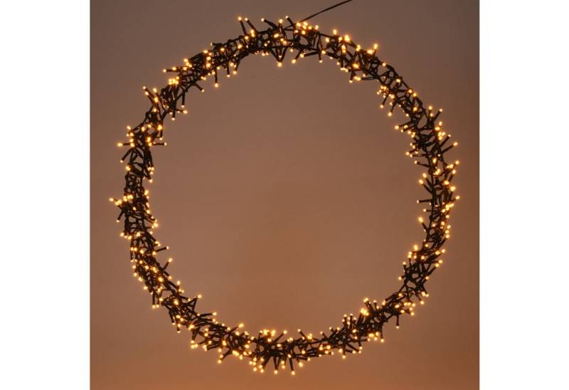 Mojawo Lichtervorhang Türkranz 500 LED Tischdekoration LED Kranz Ø58cm IP44 Außenbeleuchtung von Mojawo