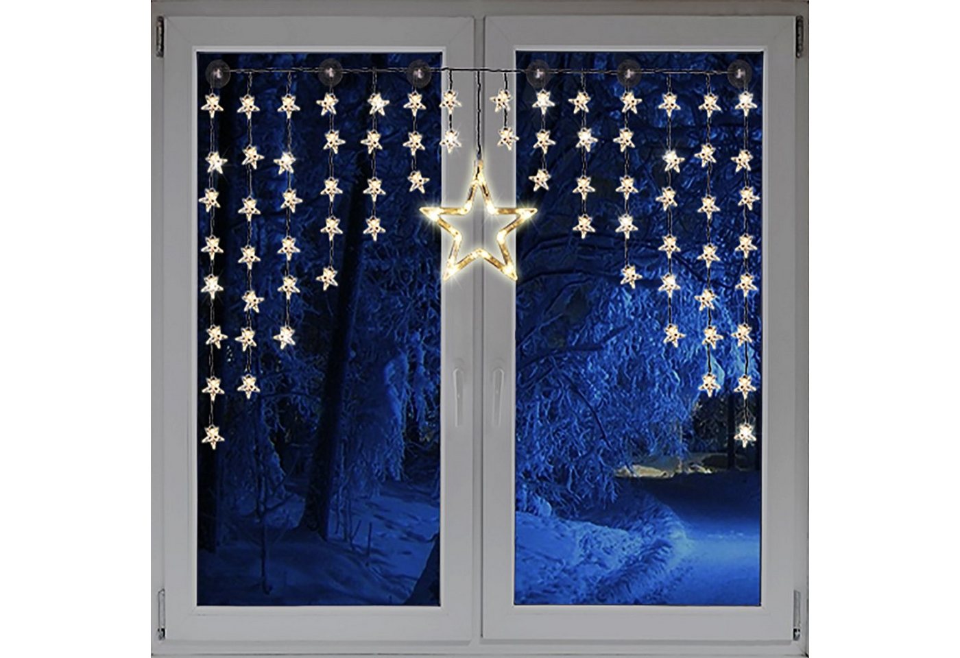 Mojawo Lichtervorhang Weihnacht's LED Sternenvorhang mit 90 LED Mojawo Lichtervorhang Weihnacht's LED Sternenvorhang mit 90 LED von Mojawo
