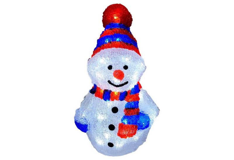 Mojawo Lichtervorhang XXL Acryl Schneemann 96 LEDs kaltweiß Außenbeleuchtung von Mojawo