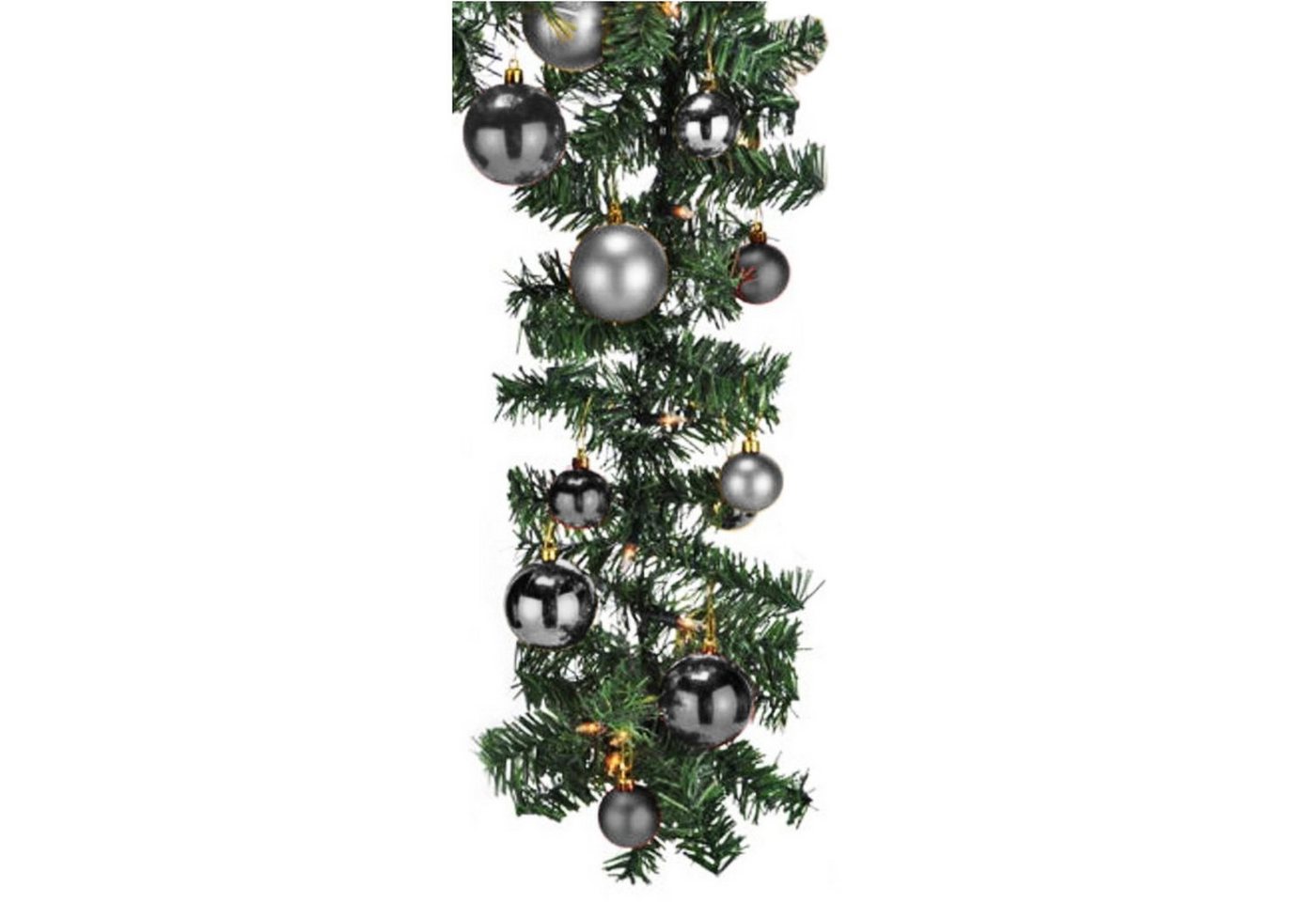 Mojawo Lichtervorhang XXL LED Tannengirlande 810cm mit 100 LED inkl. 60 Stück Baumkugeln Mojawo Lichtervorhang XXL LED Tannengirlande 810cm mit 100 LED inkl. 60 Stück Baumkugeln von Mojawo