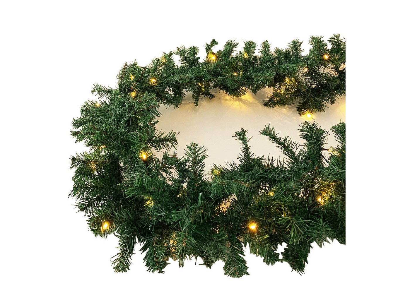 Mojawo Lichtervorhang XXL Tannengirlande Weihnachtsbeleuchtung 810cm 100 LED Batteriebetr. Mojawo Lichtervorhang XXL Tannengirlande Weihnachtsbeleuchtung 810cm 100 LED Batteriebetr. von Mojawo