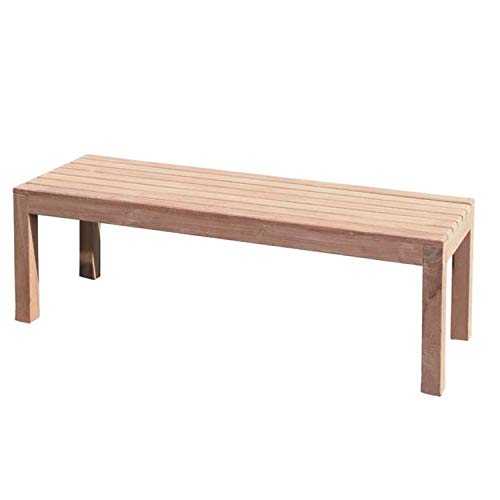 Mojawo Luxus Gartenbank aus Teakholz Wartebank aus nachhaltig bewirtschafteten Plantagenbau 150x45x40cm von Mojawo