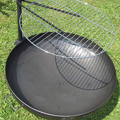 Mojawo Massive Stahl Halterung mit verchromten Grillrost Ø40cm für Feuerschalen bis 55cm Terassenfeuer Feuerstelle Mojawo Massive Stahl Halterung mit verchromten Grillrost Ø40cm für Feuerschalen bis 55cm Terassenfeuer Feuerstelle von Mojawo