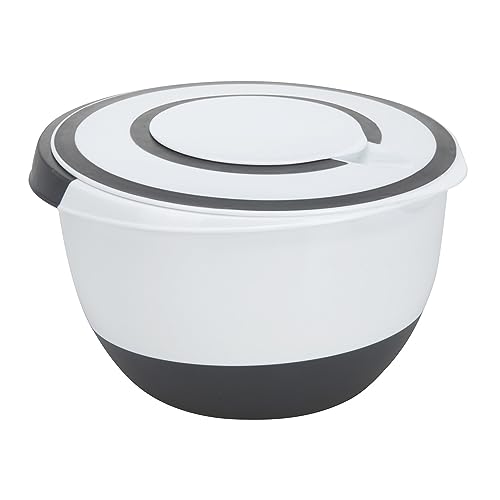 Mojawo Mixschüssel Rührschüssel Schüssel Teigschüssel Antirutsch Stoppboden spülmaschinenfest Plastik 3,5L,5L,1,5L, 2L, Größen:5 L (1 Stück) von Mojawo
