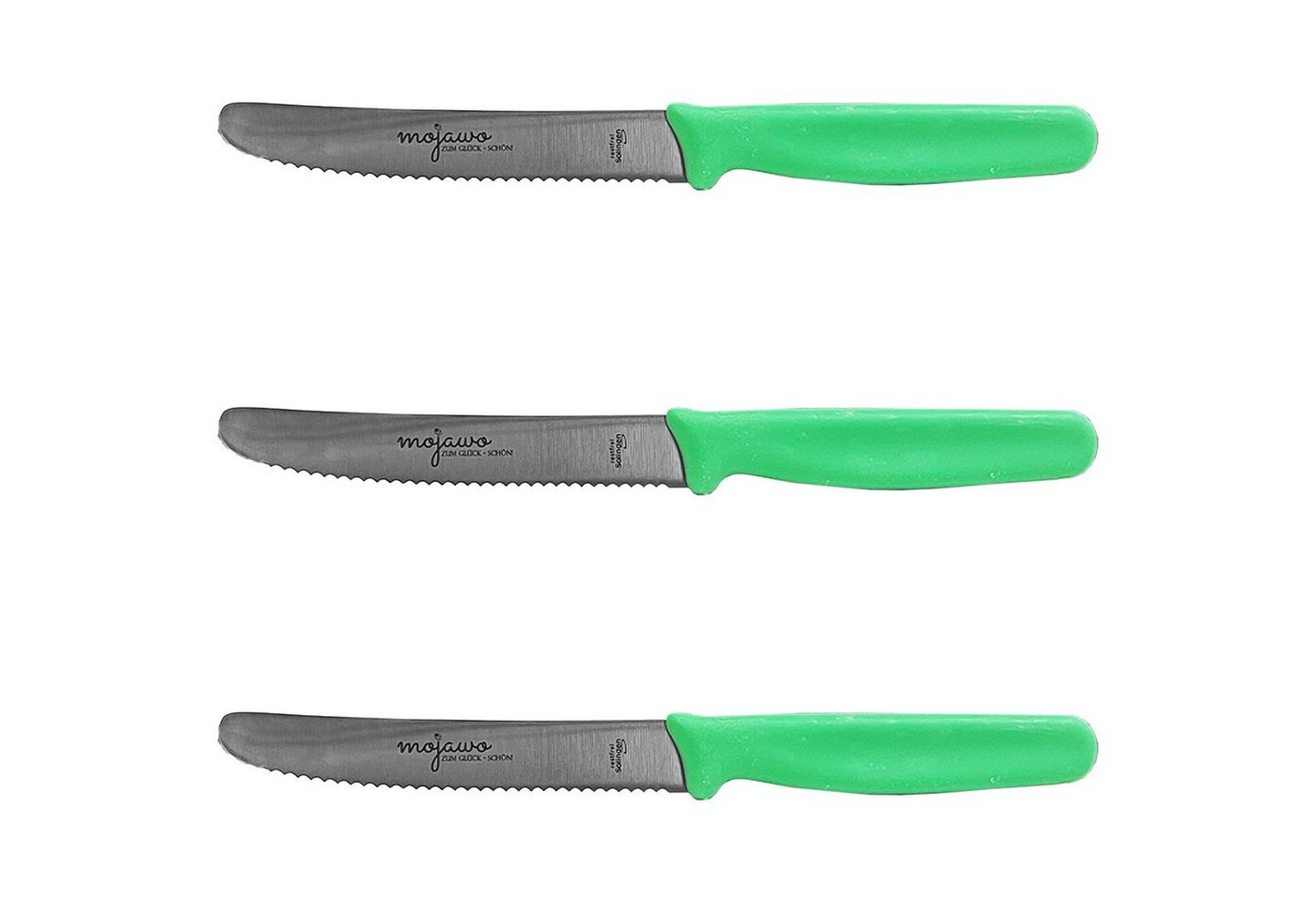 Mojawo Steakmesser 3er Mojawo Bio Frühstücksmesser Tafelmesser Brötchenmesser Solingen von Mojawo