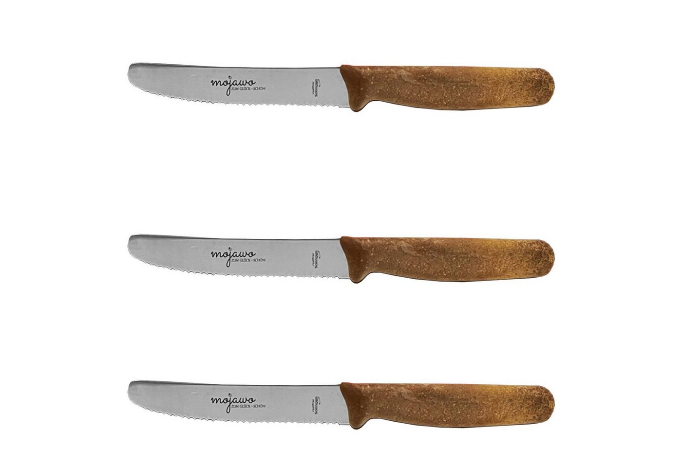 Mojawo Steakmesser 3er Mojawo Bio Frühstücksmesser Tafelmesser Brötchenmesser Solingen von Mojawo