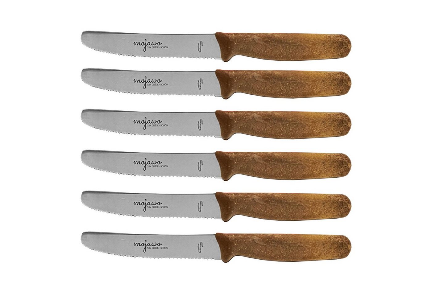 Mojawo Steakmesser 6er Mojawo Bio Frühstücksmesser Tafelmesser Brötchenmesser Solingen von Mojawo