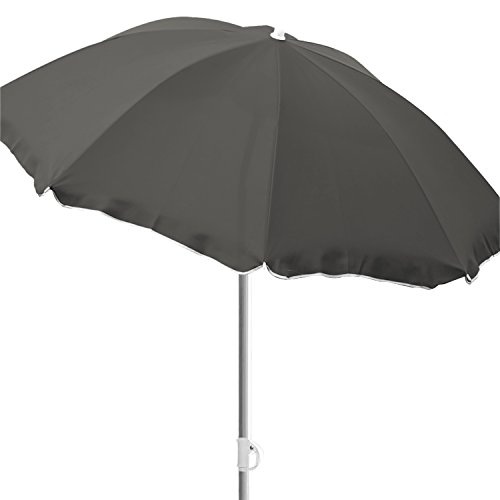 Mojawo Strandschirm Sonnenschirm Strandschirm anthrazit Schirm Gartenschirm knickbar Polyester anthrazit Ø1,80m UV Schutz Mojawo Strandschirm Sonnenschirm Strandschirm anthrazit Schirm Gartenschirm knickbar Polyester anthrazit Ø1,80m UV Schutz von Mojawo