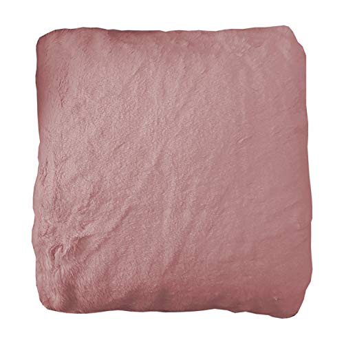 Mojawo Super weiches Dekokissen Kuschelkissen Sofakissen Kissen Flanell mit Füllung Rosa 45x45x10 cm von Mojawo