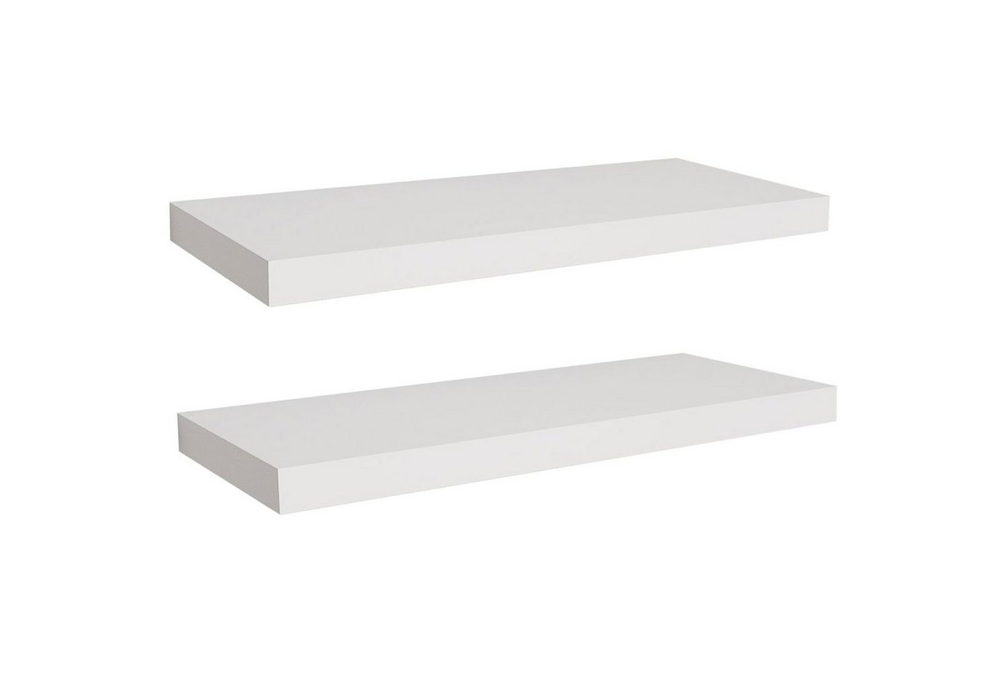 Mojawo Wandregal 2er Hochwertiges Wandboard Wandregal 80cm MDF PVC B80xH3,8xT23,5 cm von Mojawo