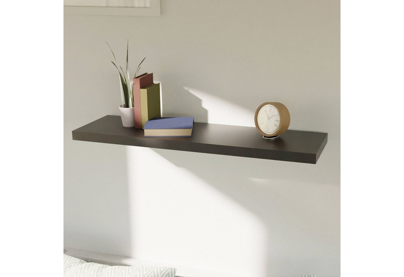 Mojawo Wandregal Wandboard Wandregal Regal Schwarz 120cm MDF PVC B120xH3,8xT23,5 cm Mojawo Wandregal Wandboard Wandregal Regal Schwarz 120cm MDF PVC B120xH3,8xT23,5 cm von Mojawo
