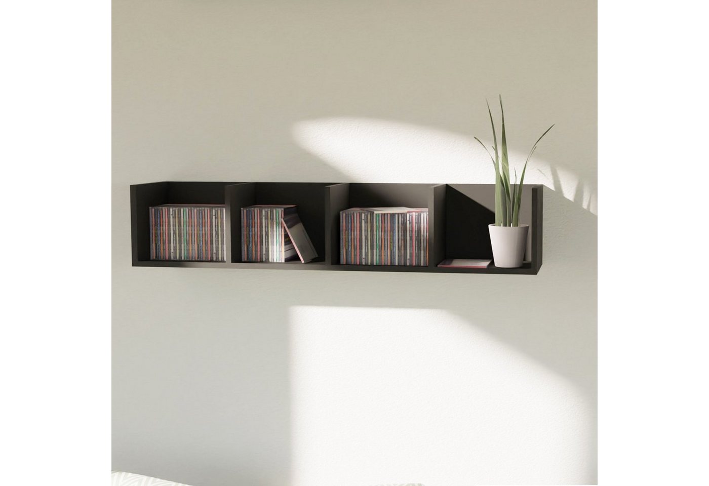 Mojawo Wandregal Wandregal Bücherregal Hängeregal Regal Schweberegal CD-Board Schwarz B79xH16xT15cm Mojawo Wandregal Wandregal Bücherregal Hängeregal Regal Schweberegal CD-Board Schwarz B79xH16xT15cm von Mojawo