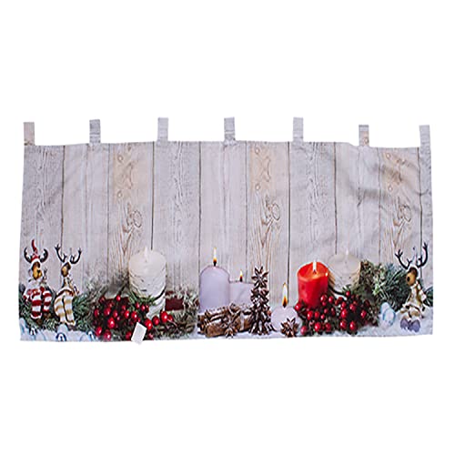 Mojawo Weihnachtsgardine LED Gardine Weihnachten Scheibengardine X-Mas beleuchtet Fenstergardine 45x120cm von Mojawo