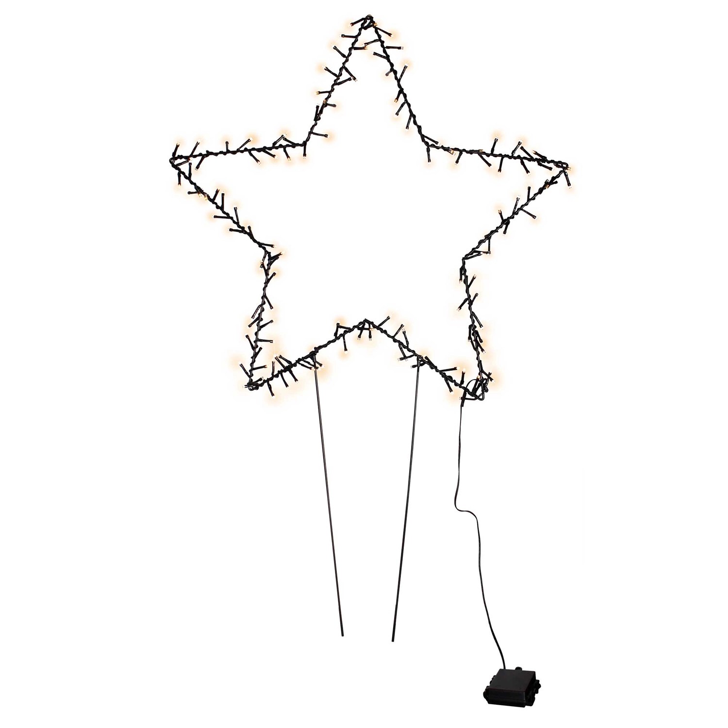 Mojawo XXL LED Weihnachtsstern Weihnachtsbeleuchtung Gartenstecker Warmweiß 140 LED von Mojawo