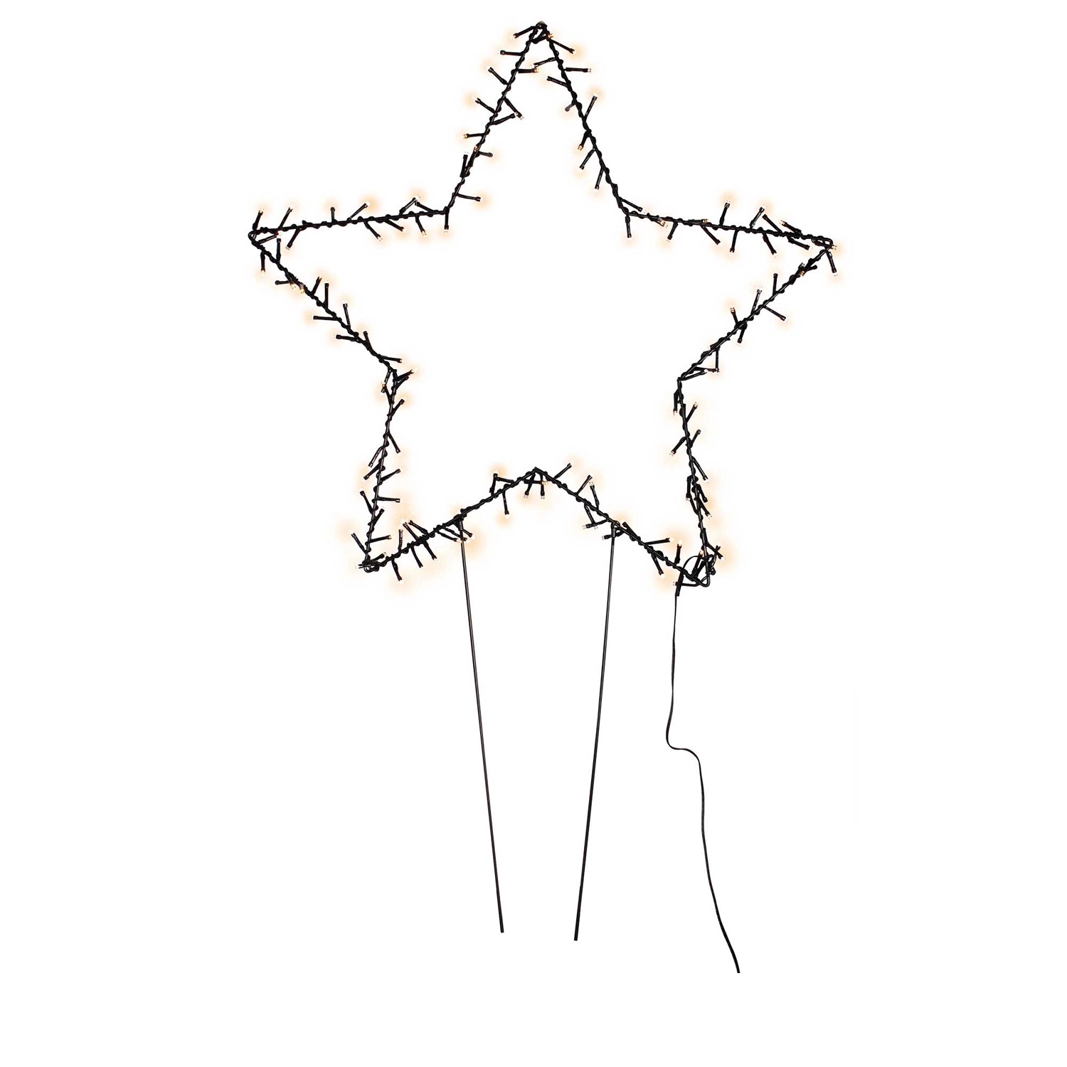 Mojawo XXL Weihnachtsstern Weihnachtsbeleuchtung Gartenstecker inkl. Netzteil 140 LEDS von Mojawo