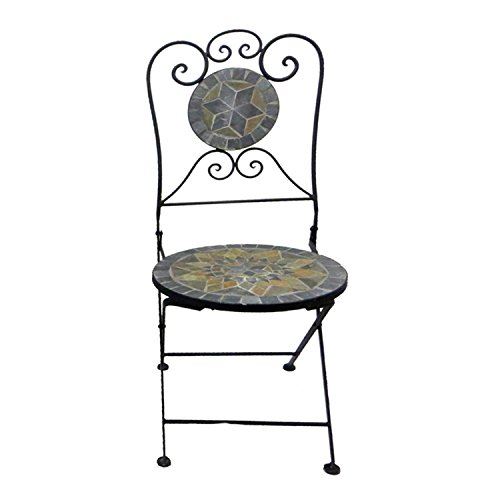Mosaik Gartenstuhl Balkonstuhl Terrassenstuhl klappbar Stern Design Klappstuhl Bistrostuhl Mosaikstuhl von Mojawo