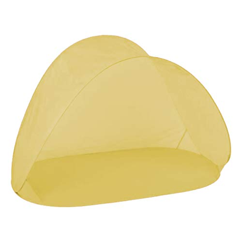 Pop Up Automatik Wurfzelt Strandmuschel Sonnenschutz Camping Windschutz Outdoor Zelt gelb mit Tasche H97xB150xT80cm von Mojawo