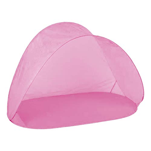 Pop Up Automatik Wurfzelt Strandmuschel Sonnenschutz Camping Windschutz Outdoor Zelt pink mit Tasche H97xB150xT80cm von Mojawo