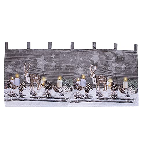 Weihnachtsgardine LED Gardine Weihnachten Scheibengardine X-Mas beleuchtet Fenstergardine 45x120cm vers. Modelle, Model:Modell 2 Weihnachtsgardine LED Gardine Weihnachten Scheibengardine X-Mas beleuchtet Fenstergardine 45x120cm vers. Modelle, Model:Modell 2 von Mojawo