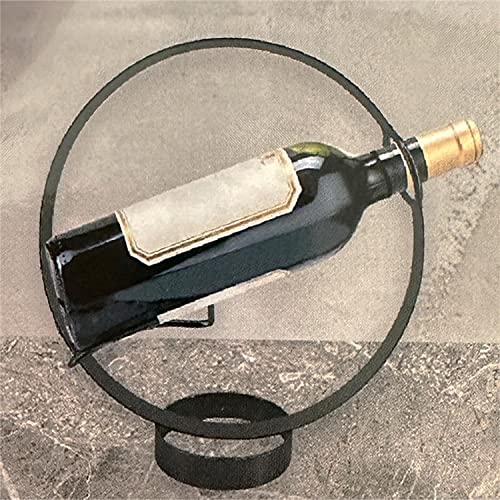 Weinflaschenständer schwarz Modern Weinregal Weinflaschenregal Weinflaschenhalter für 1 Flasche, Höhe ca. 26 cm, Breite ca.10 cm von Mojawo