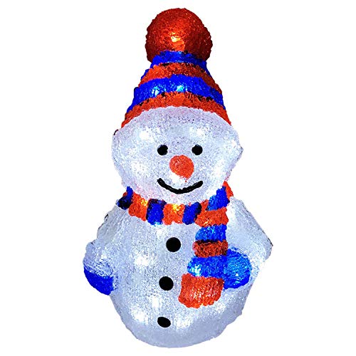 XXL Schneemann Acryl Beleuchtung Figur kaltweiß 96 LEDs Strombetrieb Außenbeleuchtung Weihnachtsbeleuchtung von Mojawo