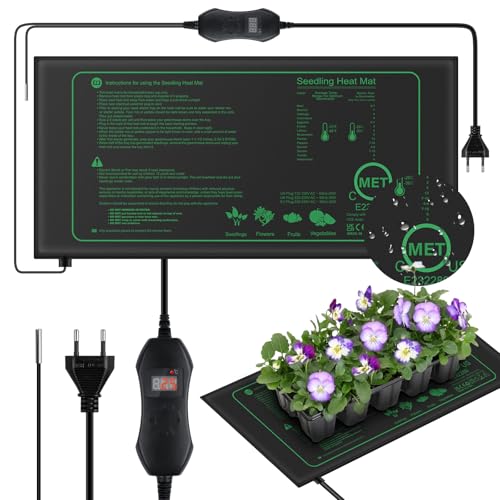 Mojimdo 50W Heizmatte Pflanzen mit Thermostat - Schnelle Erwärmung, Feuerschutz, Wärmematte zur Keimung und Temperatur-Regulierung, ideal für Sämlinge, Haustiere und Reptilien (1er Pack) Mojimdo 50W Heizmatte Pflanzen mit Thermostat - Schnelle Erwärmung, Feuerschutz, Wärmematte zur Keimung und Temperatur-Regulierung, ideal für Sämlinge, Haustiere und Reptilien (1er Pack) von Mojimdo