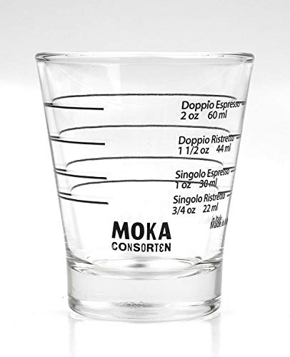 Moka Consorten Italienisches Espresso Shotglass | spülmaschinentauglich Shot Glas | 60 ml | Made in Italy | nachhaltig verpackt Moka Consorten Italienisches Espresso Shotglass | spülmaschinentauglich Shot Glas | 60 ml | Made in Italy | nachhaltig verpackt von YAMOOCO