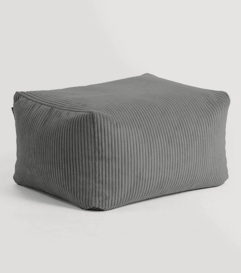mokebo Pouf Der Ruhestifter (aus Cordstoff), Sitzhocker, Bodenkissen, Fußhocker oder Sitzkissen eckig in Beige von Mokebo