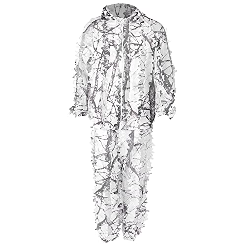 3D-Blatt-Anzug, Strapazierfähiger Pongee Snow Wild Camouflage Ghillie-Anzug, Atmungsaktive 3D-Blatt-Jacken Und Hosen-Set Für Die Jagd von Mokernali