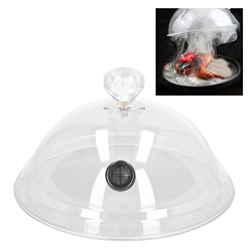 Food Smoker Bell, Räucherglocken Abdeckungen mit Ventil, 6,3 Zoll, Transparente Kuppelabdeckung Acryl, Räucherkuppelabdeckung, für Cocktails, Mahlzeiten, Getränke, Geräucherte Eier von Mokernali