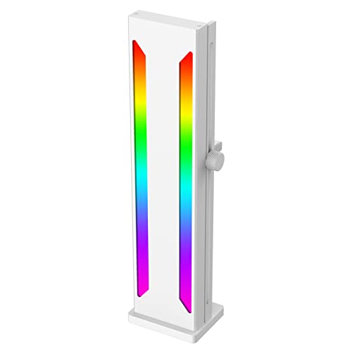 ARGB Grafikkarten Halter GPU Halterung, Grafikkarten Halterung GPU Support Bracket ARGB Aluminium Legierung mit Magnetbasis, verstellbar und gleitend, für Desktop-Grafikkarten (Weiß) von Mokernali