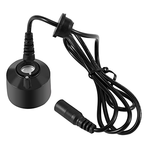 Mini Nebelmacher, Aquarium Nebelerzeuger, Mini Nebelmaschine, 3,5×2,5cm, 600MA/24V DC, Mini Nebelgenerator Schwarz, Ohne Licht, mit Kabel, Nebelatomisator für Wasserfontänen, Teiche, Aquarien von Mokernali