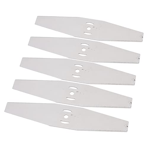 Ersatzklingen Rasentrimmer, Stahl Ersatzmesser für Rasenmäher, 14,8 x 3,3cm, Rasenmäher Klingen, 5 Stück, Ersatzmesser-Set Rasentrimmer-Zubehör, für Rasenmäher und Elektromäher von Mokernali