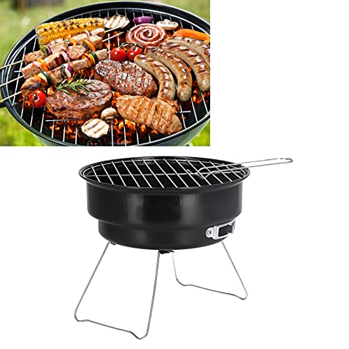 Holzkohlegrill, Kleiner Rund Barbecue Grill, Picknickgrill, Tragbarer Mini BBQ Grill Eisen Zum Garten Kochen Party Im Freien, BBQ, Camping Grill, Kohle Kugelgrill von Mokernali