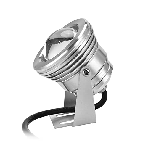 Unterwasser-LED-Strahler Mit Fernbedienung, 12 V 10 W RGB-Tauch-LED-Lampe, Helle Beleuchtung, Wasserdicht, Farbwechsel, Für Aquarien, Pools Und Unterwassergärten,(Silber) von Mokernali