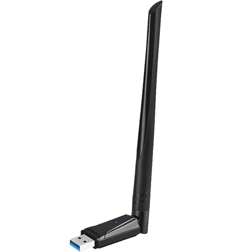 USB WiFi Dongle 1300Mbps, WiFi Adapter USB 802.11 AC Dual Band 5GHz/2.4GHz Fast USB 3.0 mit hoher Verstärkung 5dBi Antenne Network Wireless Adapter für PC Desktop Laptop Unterstützt Windows Mac und USB WiFi Dongle 1300Mbps, WiFi Adapter USB 802.11 AC Dual Band 5GHz/2.4GHz Fast USB 3.0 mit hoher Verstärkung 5dBi Antenne Network Wireless Adapter für PC Desktop Laptop Unterstützt Windows Mac und von Mokeum