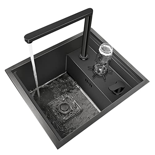 Küchenspülen Verstecktes Waschbecken Mit Abdeckplatte An Der RV-Bar Küchen-Edelstahl-Restaurant-Gemüse-Waschbecken 45 * 38 cm Mini-Spülbecken Mit Einer Einzigen Schüssel Platz Sparen von Mokid