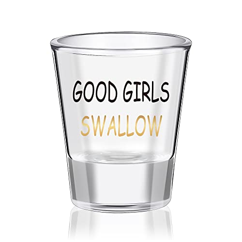 Mokoart Lustiges Tequila-Schnapsglas "Good Girls Swallow" von Mokoart