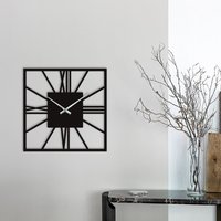 Moderne Wanduhr Schwarz Unikat Rustikale Uhr Für Wand Schlafzimmer Weiße Große Holz Silent Wanduhr von MokuDesignStore