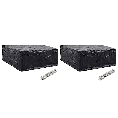 Mokuyary Gartenmöbel Abdeckung wasserdichte, Terrassenmöbel Abdeckung Anti-UV für Gartentische, Loungemöbel Gartenmöbel-Abdeckungen 2 STK. 10 Ösen 260x260x90 cm Mokuyary Gartenmöbel Abdeckung wasserdichte, Terrassenmöbel Abdeckung Anti-UV für Gartentische, Loungemöbel Gartenmöbel-Abdeckungen 2 STK. 10 Ösen 260x260x90 cm von Mokuyary